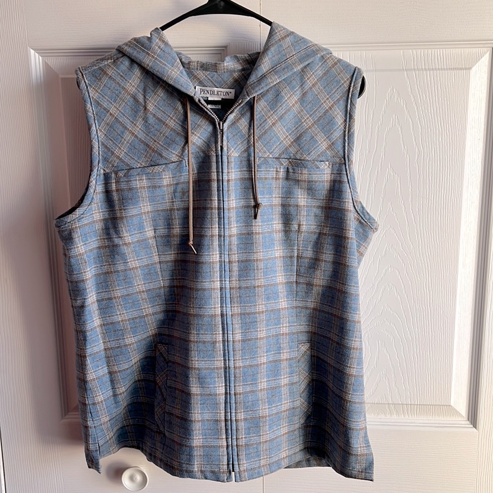 Pendleton 100% Virgin Wool Hooded Vest